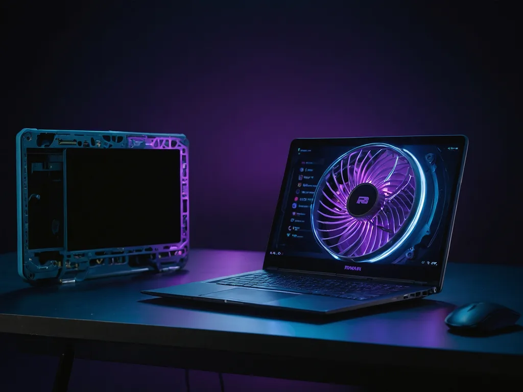 Perbandingan visual antara repair laptop kipas RM 180 dan beli laptop baru RM 1500